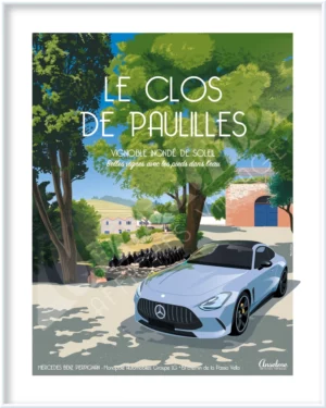 Affiche LE CLOS DE PAULILLES • Vignoble inondé de soleil• Belles vignes avec les pieds dans l'eau